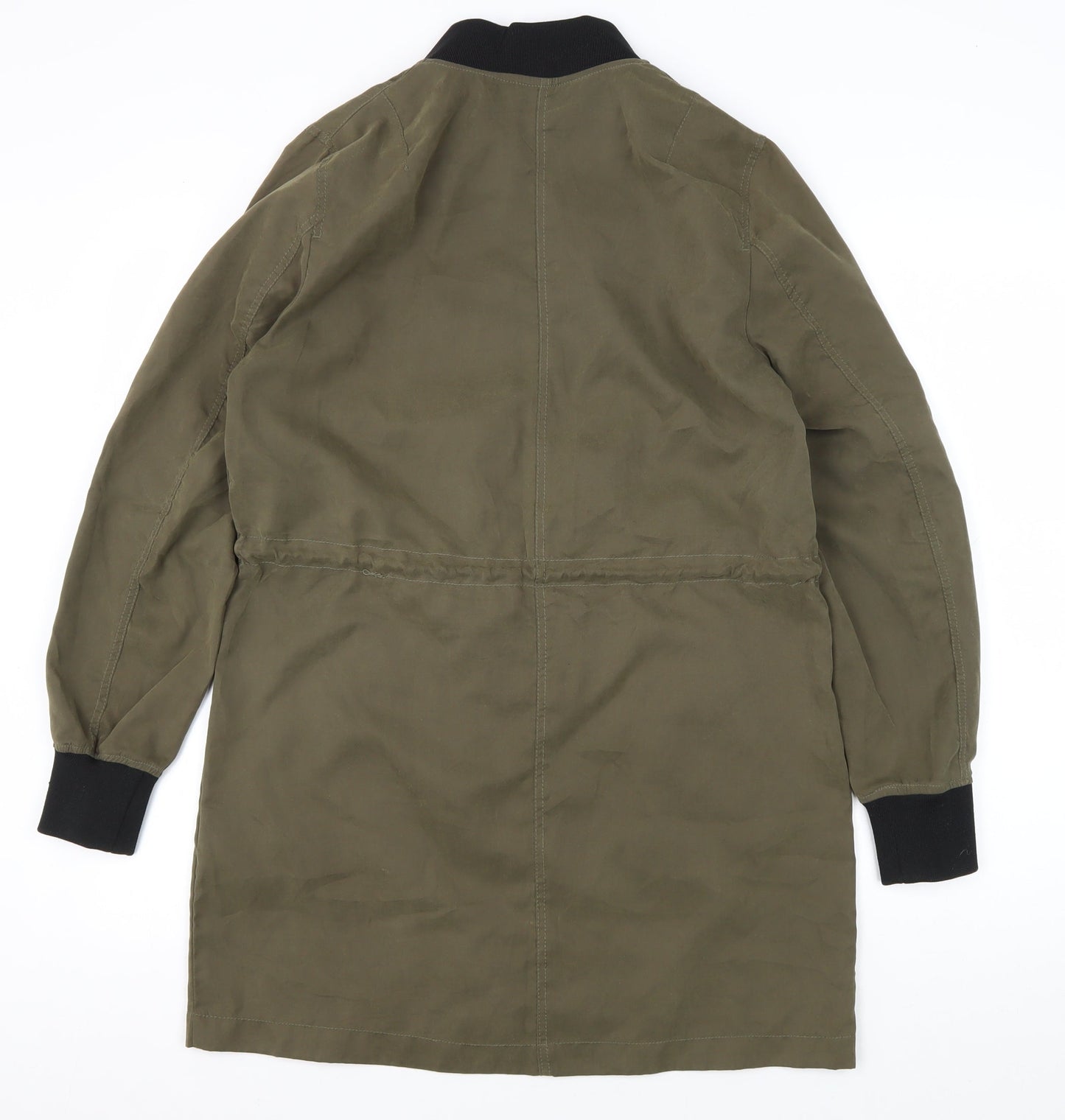 H&M Women's Green Basic Jacket, Size 8, Long Sleeve
