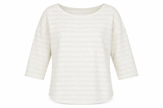 Next Women's White Striped Knit T-Shirt Size 14