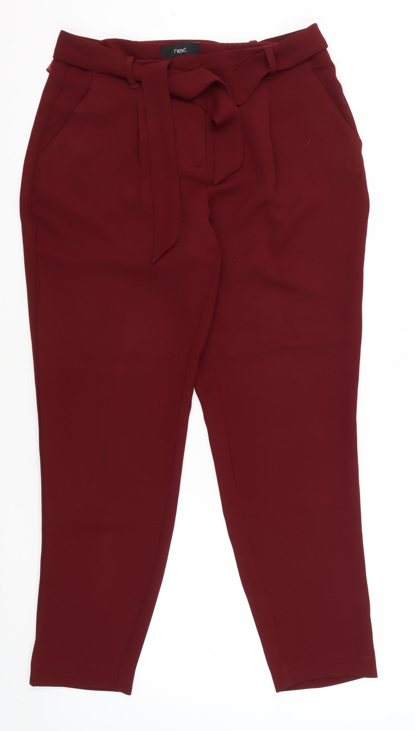 Next Women's Red Trousers Size 10 Polyester