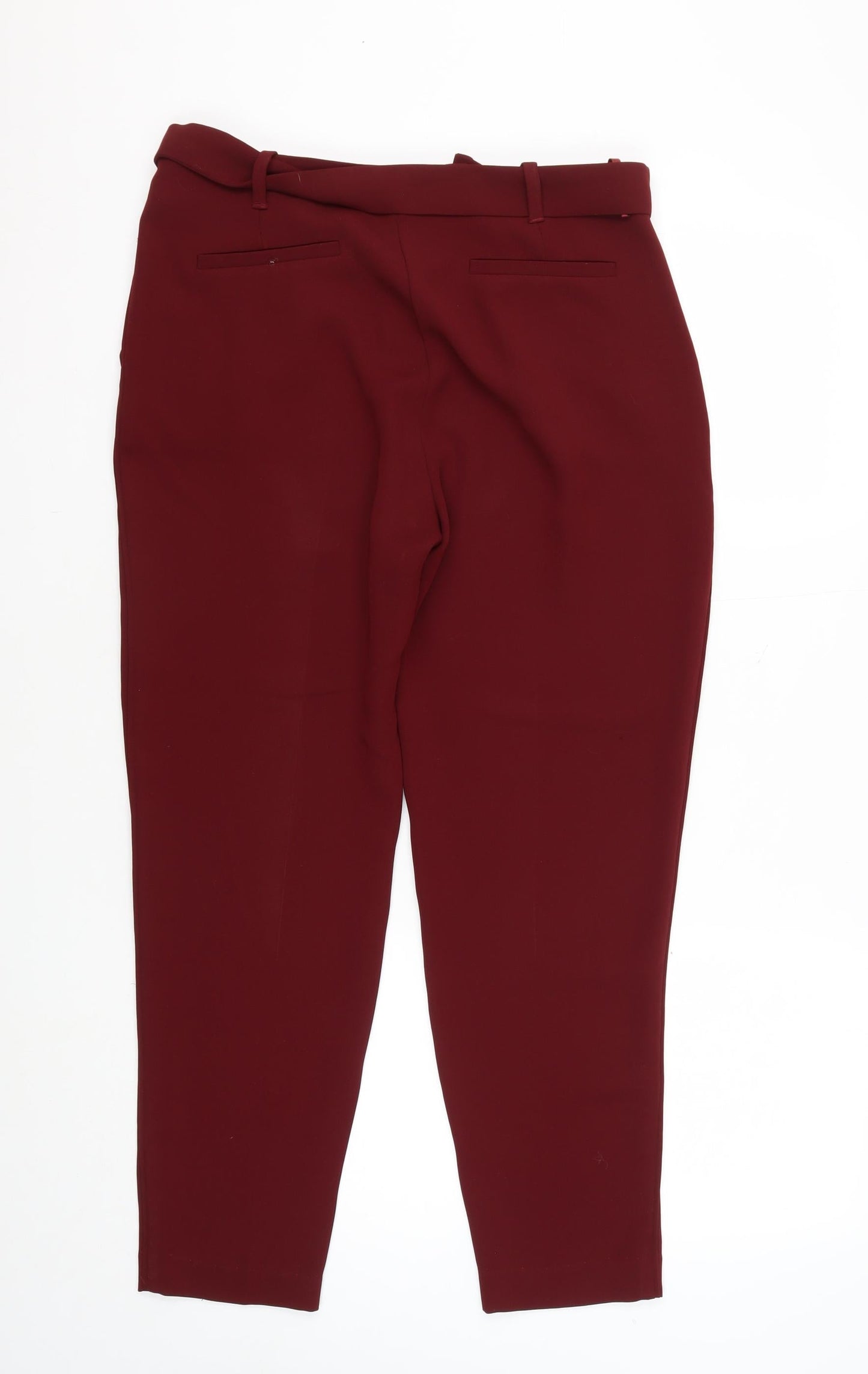Next Women's Red Trousers Size 10 Polyester