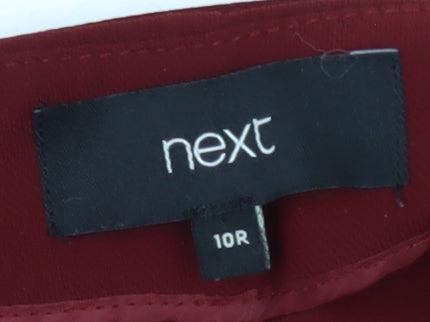 Next Women's Red Trousers Size 10 Polyester
