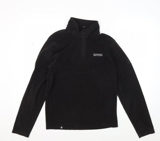 Regatta Unisex Black Fleece 1/4 Zip Sweatshirt