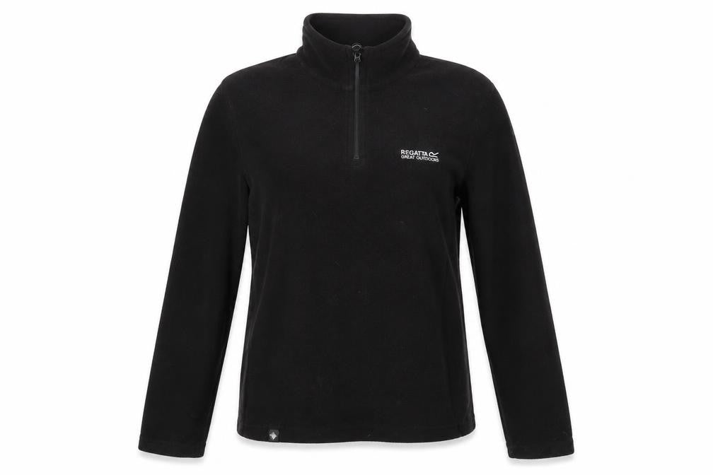 Regatta Unisex Black Fleece 1/4 Zip Sweatshirt