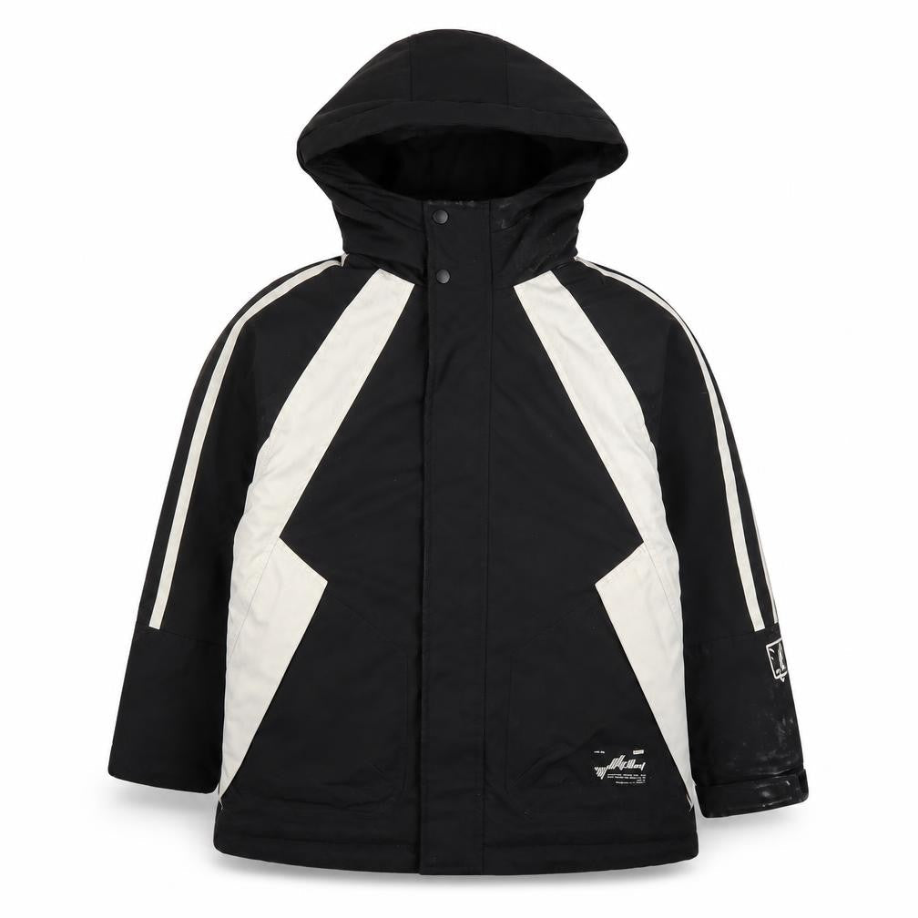 Star&Dot Boys Black Hooded Parka Jacket - 11 Years