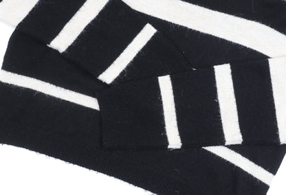 New Look Women’s Black Ivory Striped Pullover Jumper M