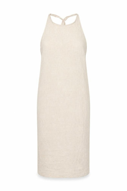 H&M Women's Beige Halter Slip Dress, Size 14