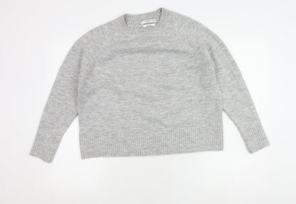 Mango Women's Grey Wool Blend Pullover Jumper XS