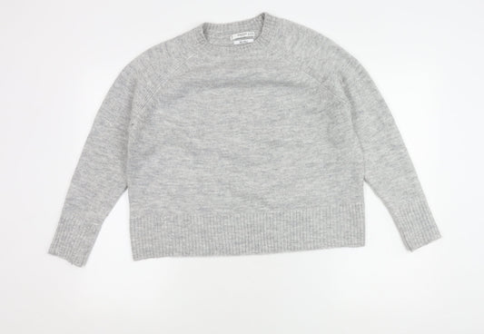 Mango Women's Grey Wool Blend Pullover Jumper XS