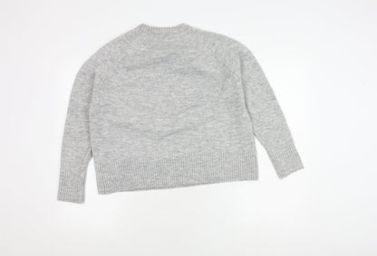 Mango Women's Grey Wool Blend Pullover Jumper XS