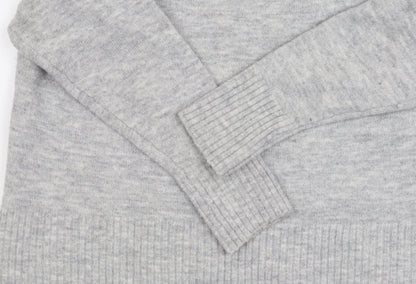 Mango Women's Grey Wool Blend Pullover Jumper XS