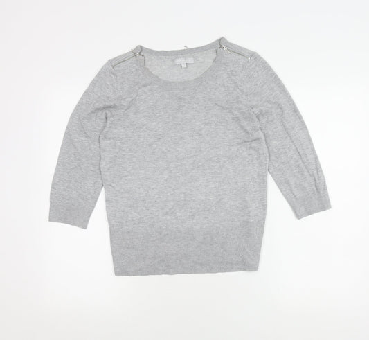 Red Herring Women's Grey Pullover Jumper Size 12
