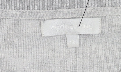 Brand and care label for Red Herring Women's Grey jumper, size 12