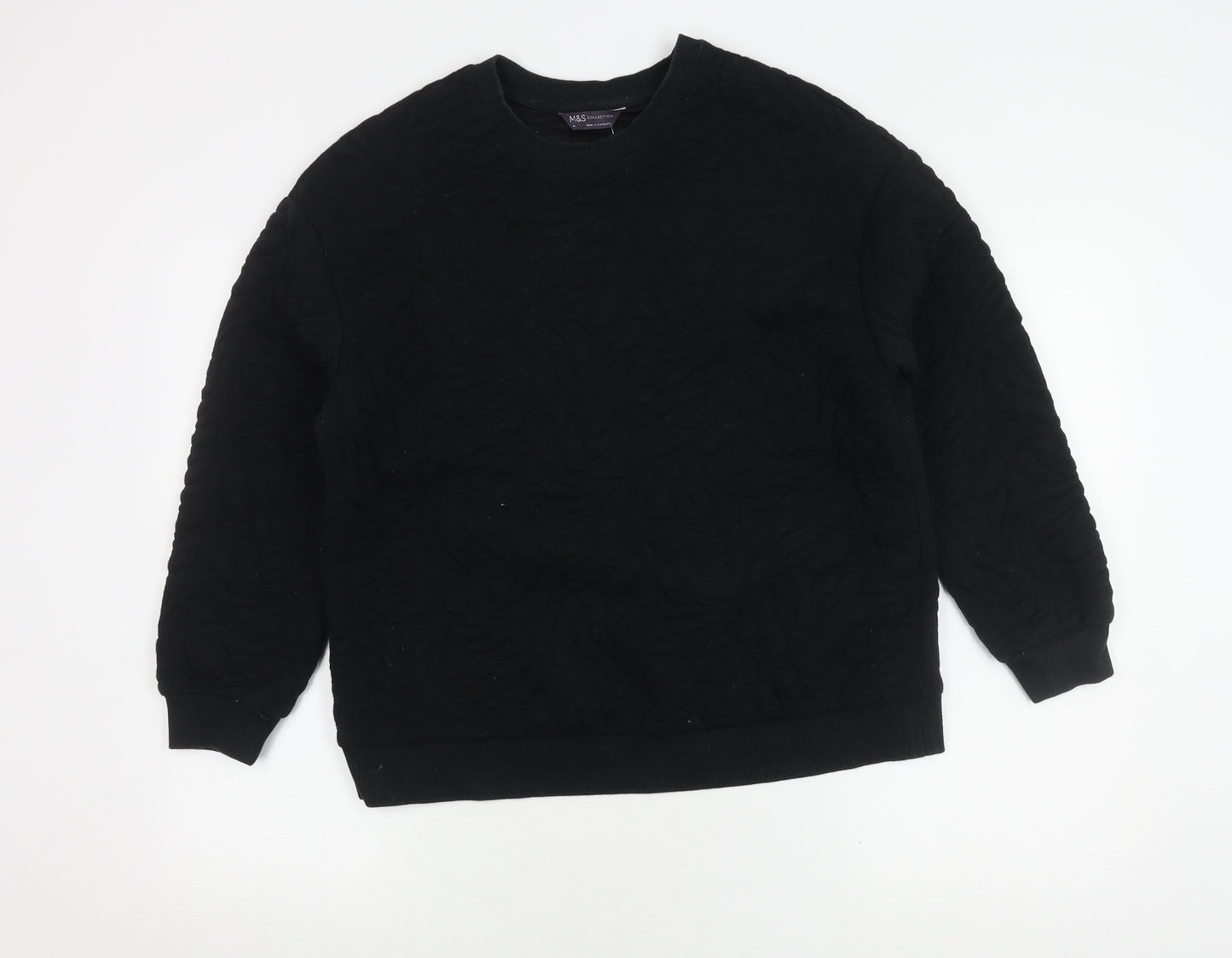 Marks and Spencer Women's Black Pullover Sweatshirt Size 14