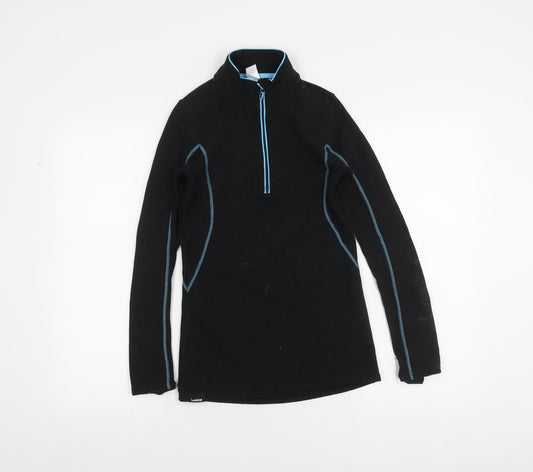 Oxylane Women's Black XS Lightweight Zip Sweatshirt