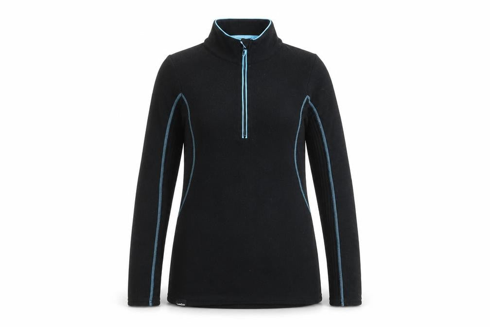Oxylane Women's Black XS Lightweight Zip Sweatshirt
