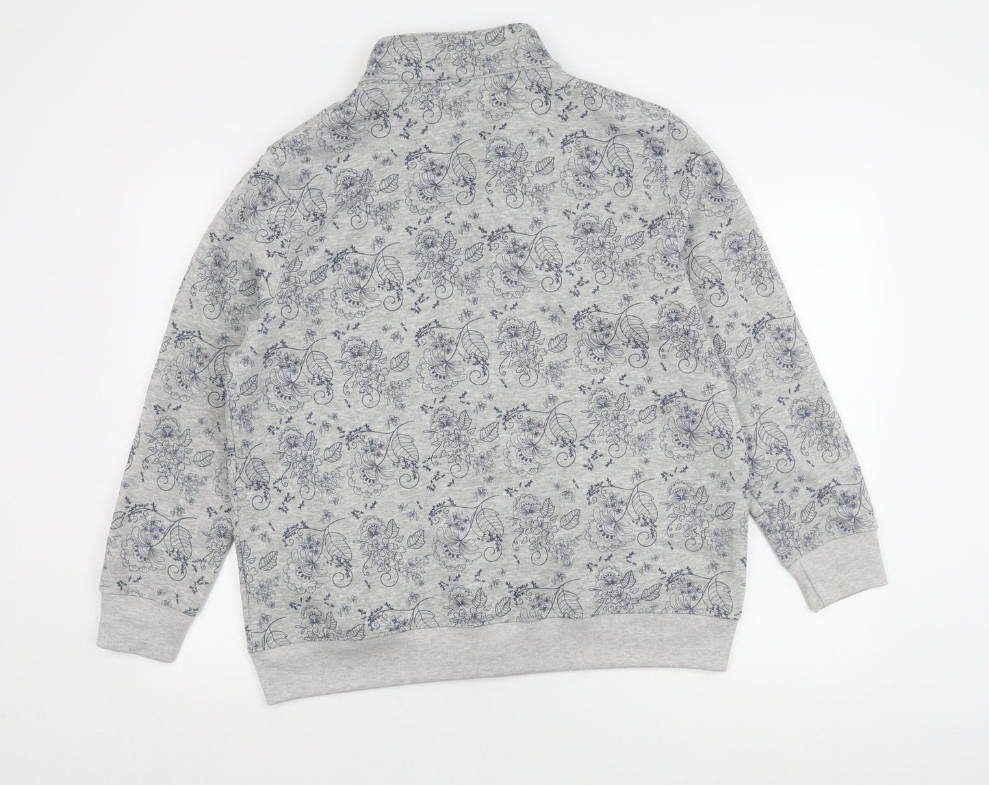 Damart Women’s Grey Floral Jumper L