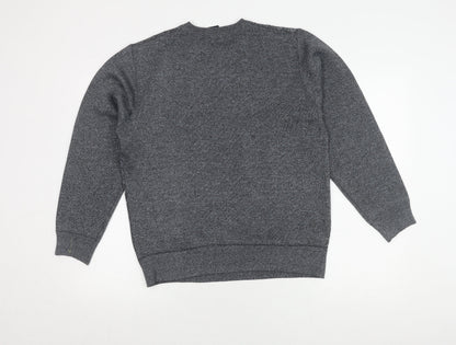 JINHAOLAI Grey Cable-Knit Pullover Jumper, L, Men's Casual