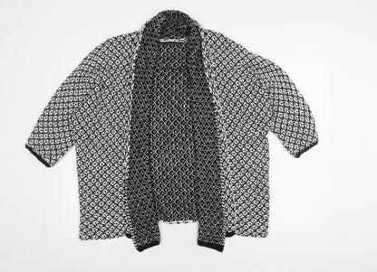 David Emanuel Women's Black Open-Knit Cardigan S