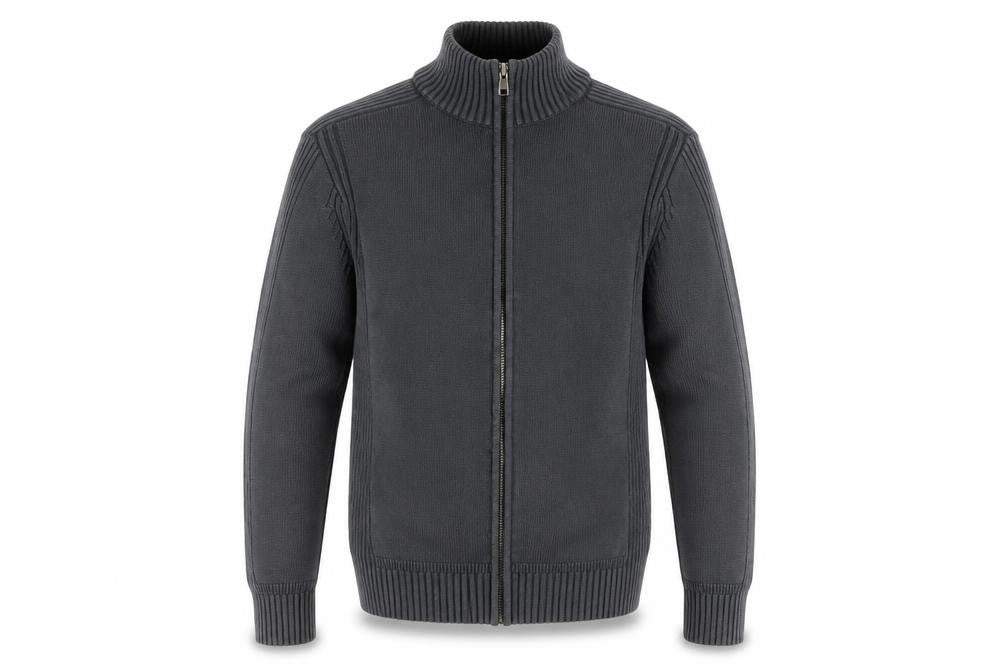 Camel Active Men's Grey Full Zip Jumper Size S
