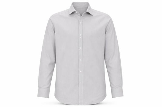 Jeff Banks Men's White & Grey Check Shirt, Size 15, Classic Fit