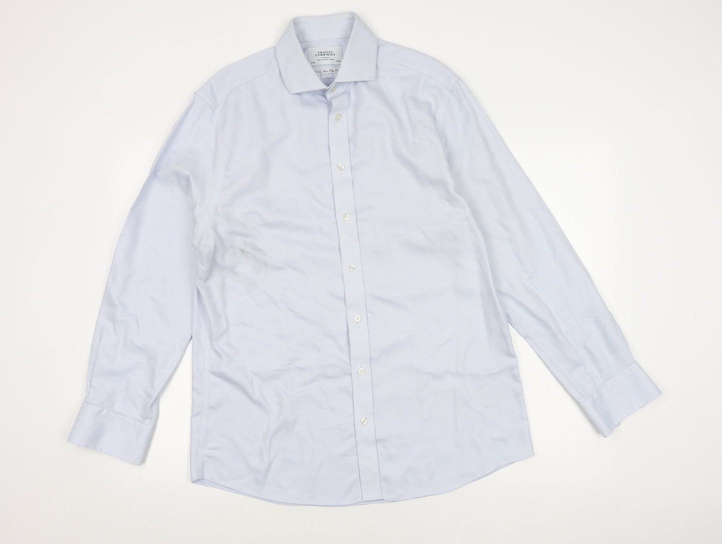 Charles Tyrwhitt Men's Blue Slim Fit Shirt Size 16