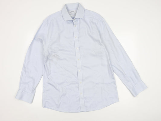 Charles Tyrwhitt Men's Blue Slim Fit Shirt Size 16
