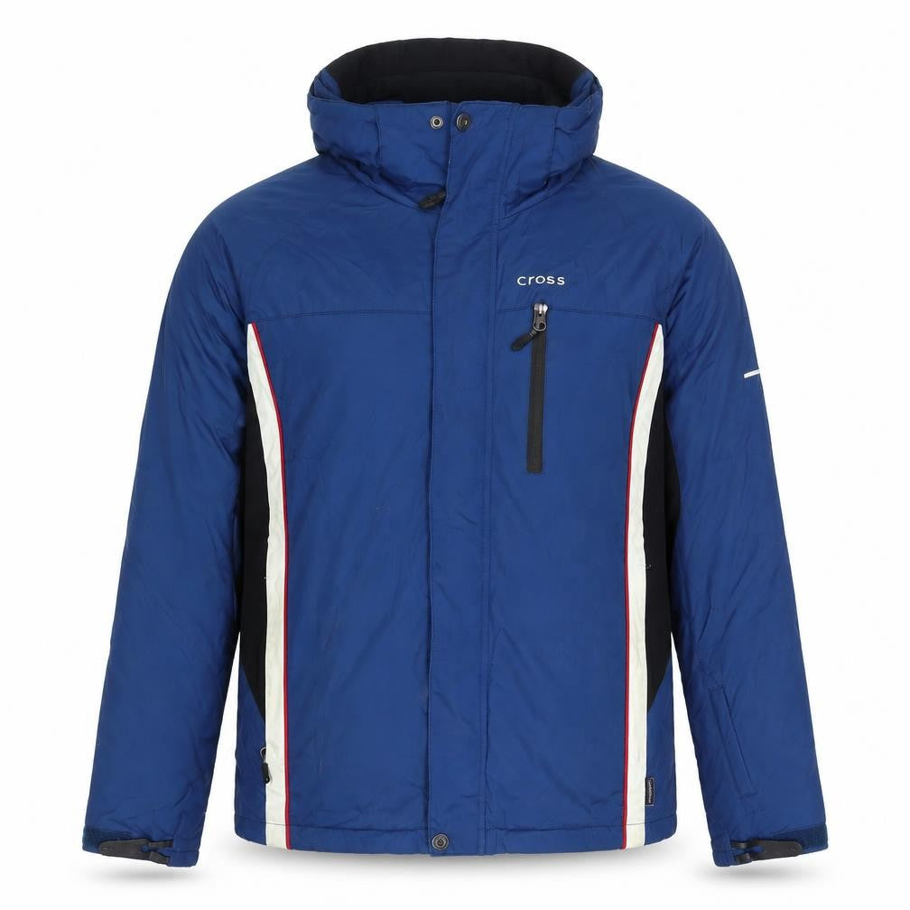 Cross Men's Blue Medium Hooded Puffer Jacket