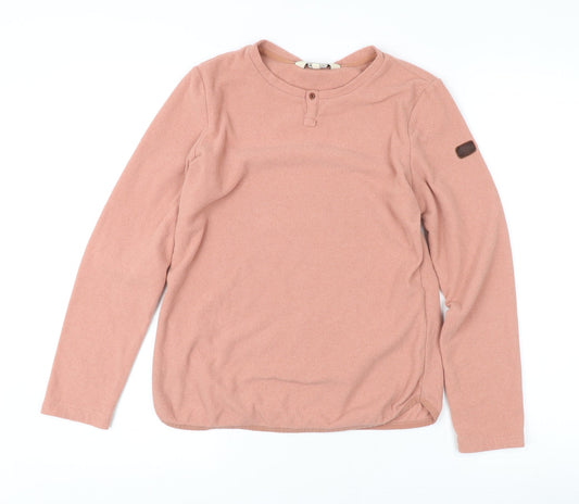 Aigle Women's Pink Henley Jumper Size 8