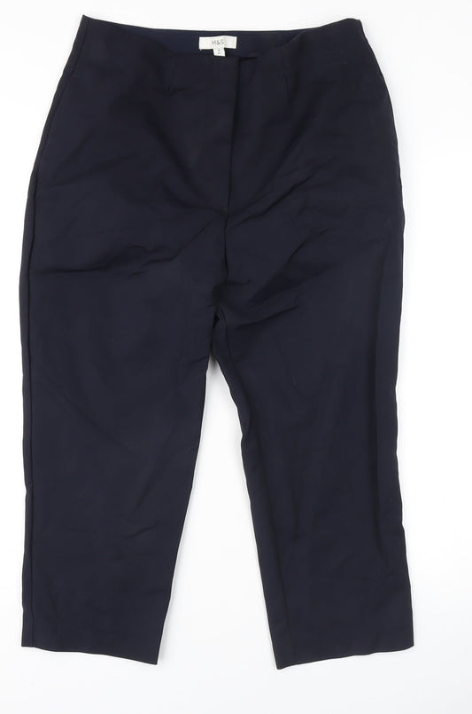 Marks and Spencer Women's Black Regular Fit Trousers