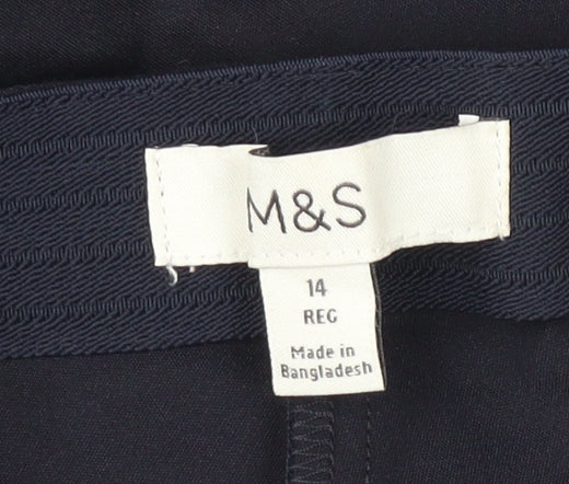 Marks and Spencer Women's Black Regular Fit Trousers