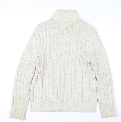 Marks & Spencer Men's Ivory Cable-Knit Pullover M