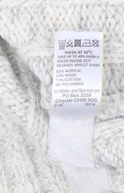 Marks & Spencer Men's Ivory Cable-Knit Pullover M