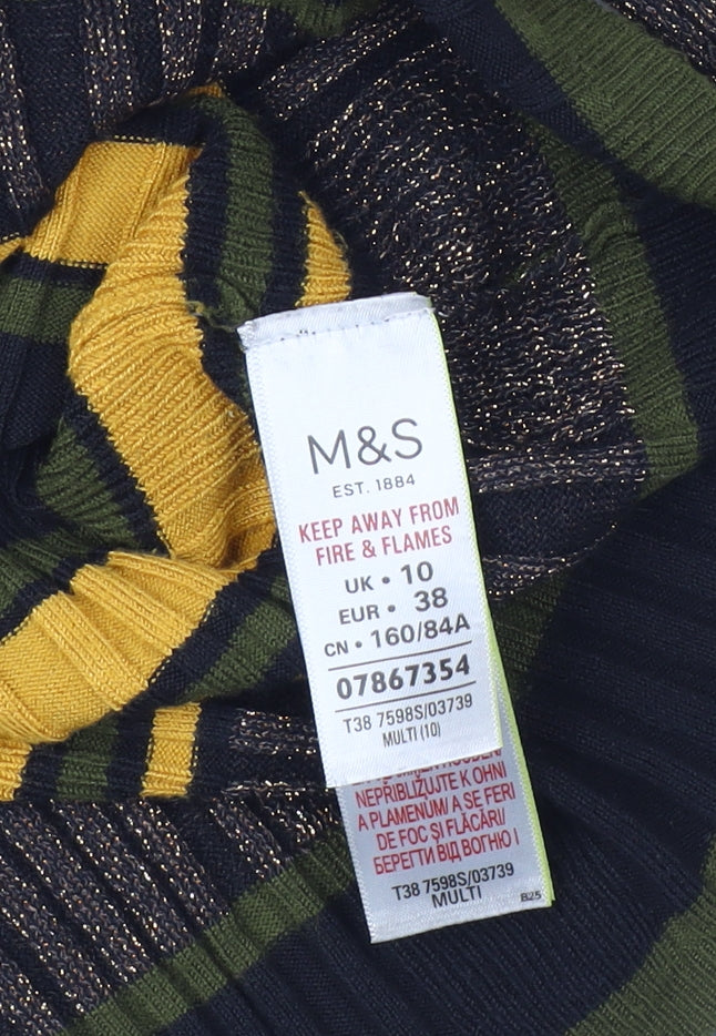 Marks and Spencer Women's Multicoloured Striped Pullover