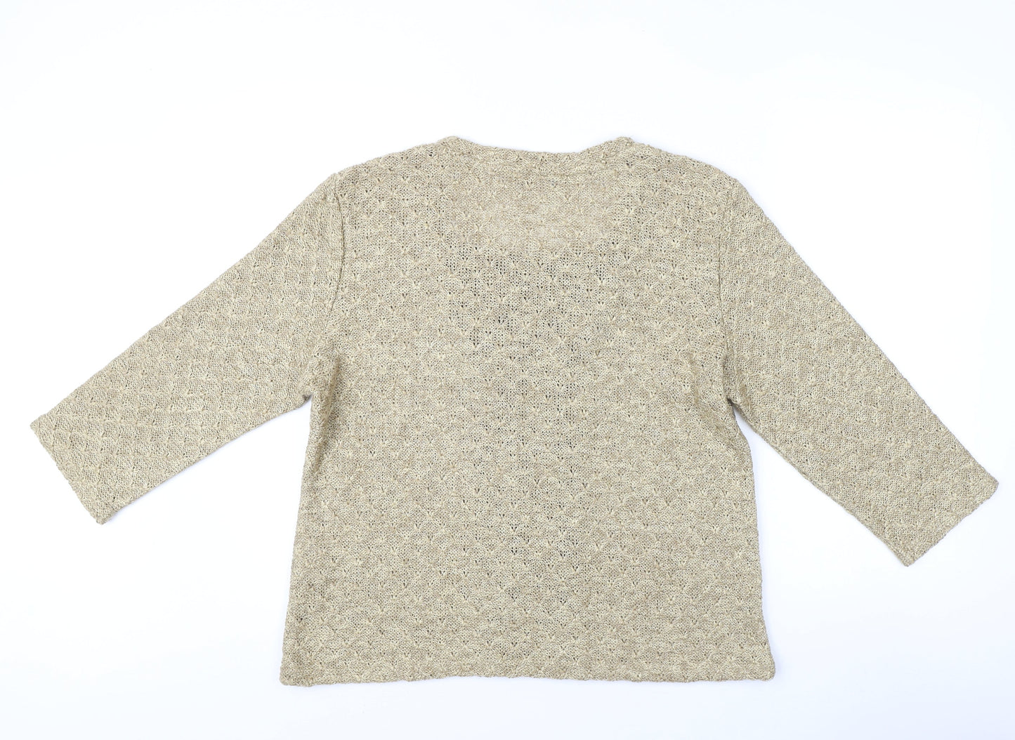 Marks and Spencer Beige Women's Cardigan, Size L Knit