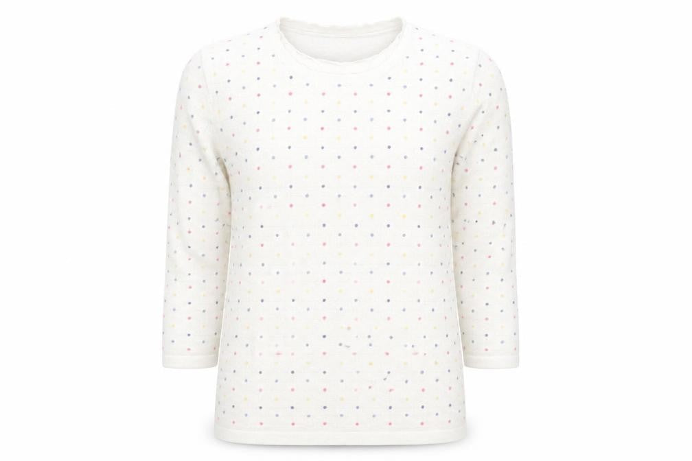 Honor Millburn Women's White Polka Dot Pullover Jumper - S