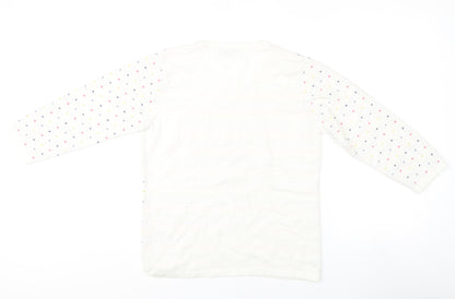 Back view of Honor Millburn Women's White Polka Dot jumper - S