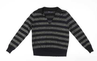 Marks & Spencer Black Striped Women's Pullover M
