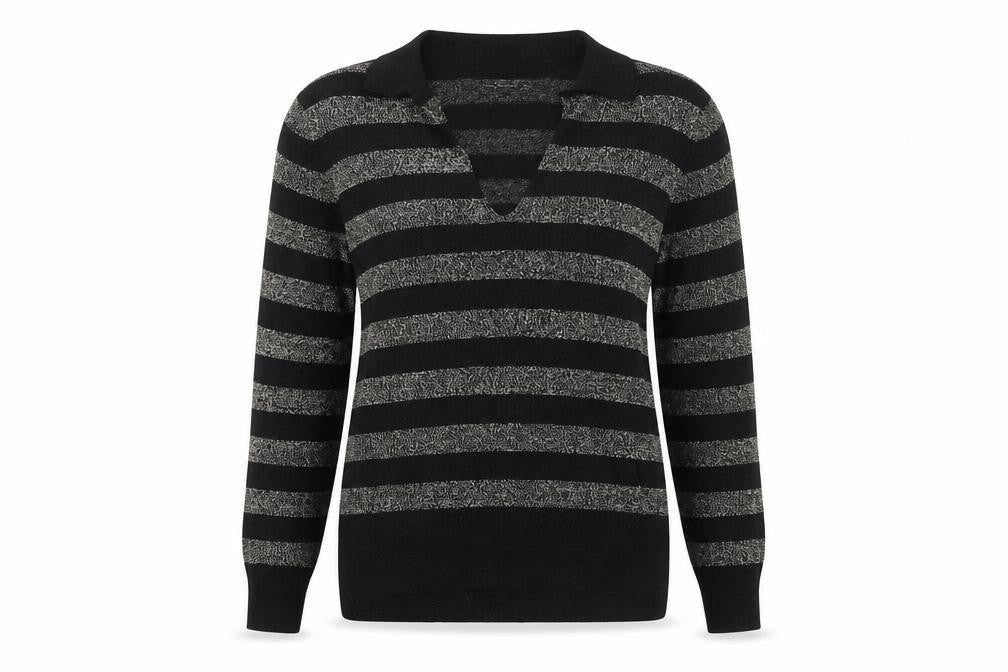 Marks & Spencer Black Striped Women's Pullover M