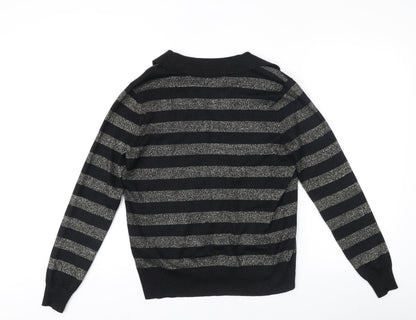 Marks & Spencer Black Striped Women's Pullover M