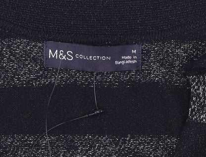 Marks & Spencer Black Striped Women's Pullover M