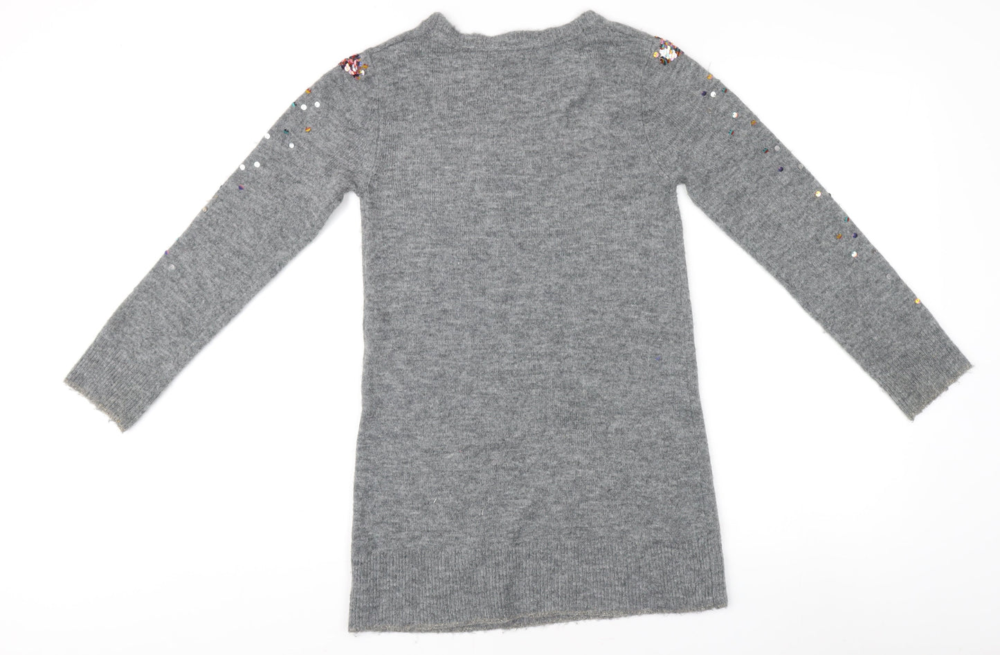 John Lewis Grey Sequin Jumper Teens Size 10 Pullover