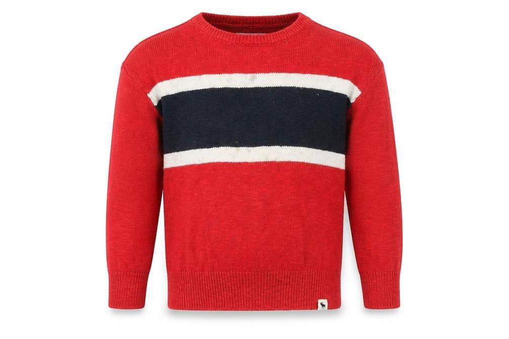 Abercrombie & Fitch Kids Red Cotton Pullover Jumper, Size 5-6 - Boys