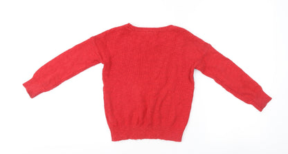 Abercrombie & Fitch Kids Red Cotton Pullover Jumper, Size 5-6 - Boys