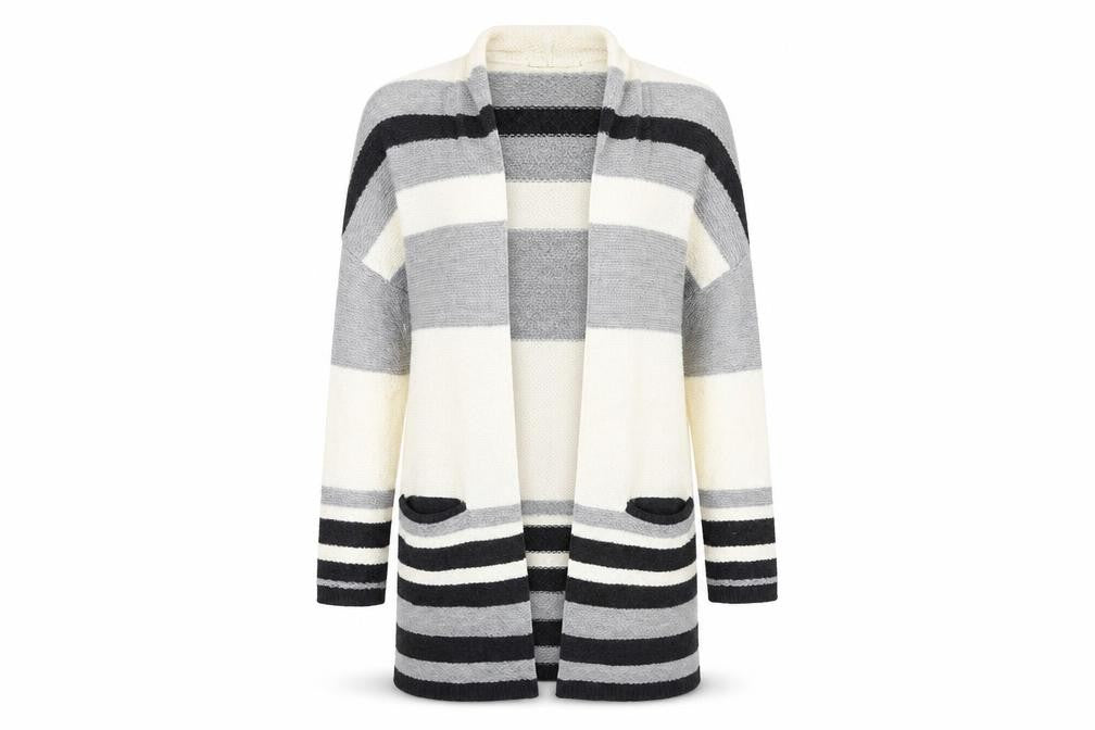 Mango Women's Striped Cardigan Multicoloured One Size