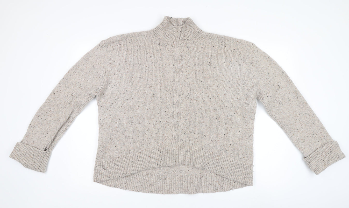John Lewis Beige Mock Neck Women's Pullover Size 16