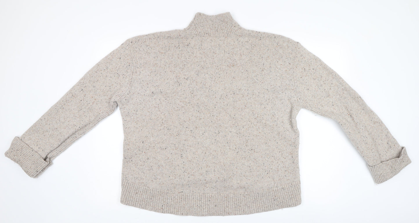 John Lewis Beige Mock Neck Women's Pullover Size 16