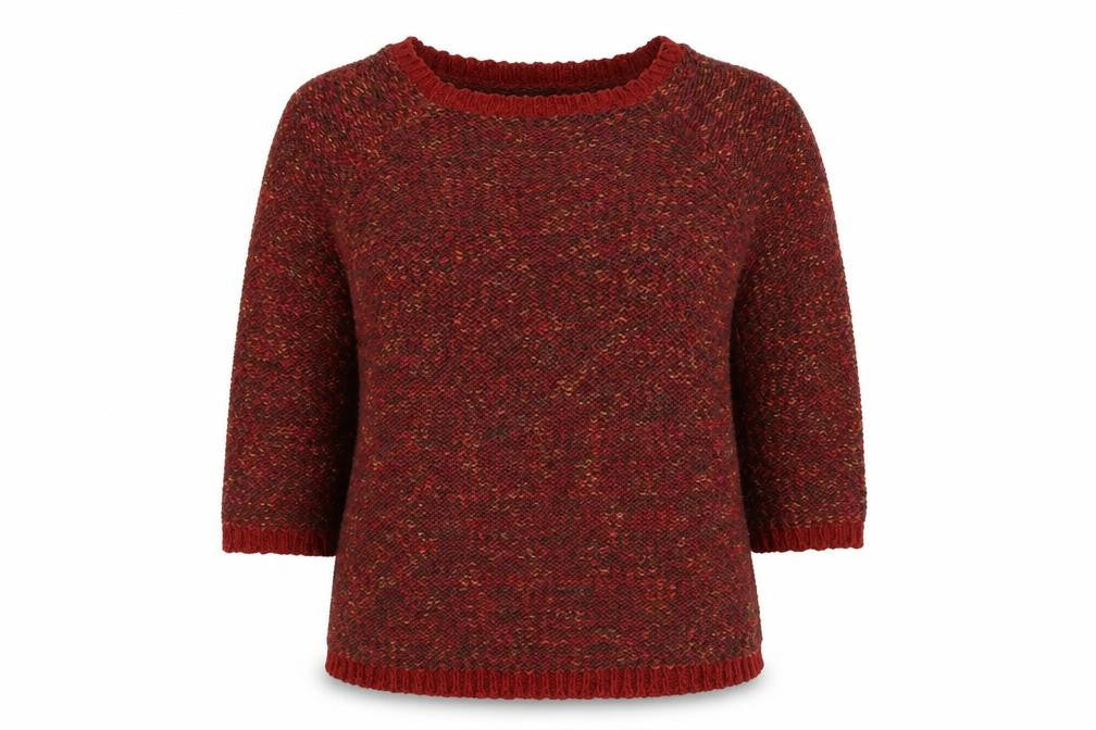 David Emanuel Women's Multicoloured Knit Jumper, Size S, 3/4 Sleeve