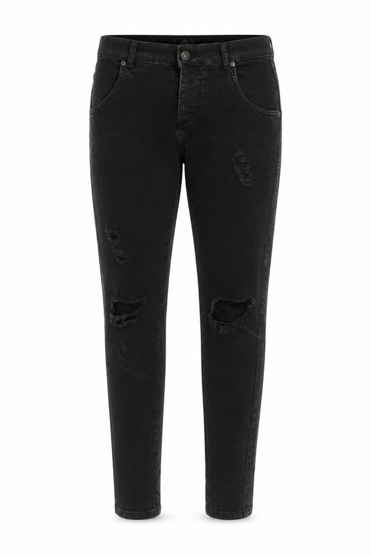 SikSilk Women's Black Skinny Distressed Jeans XS