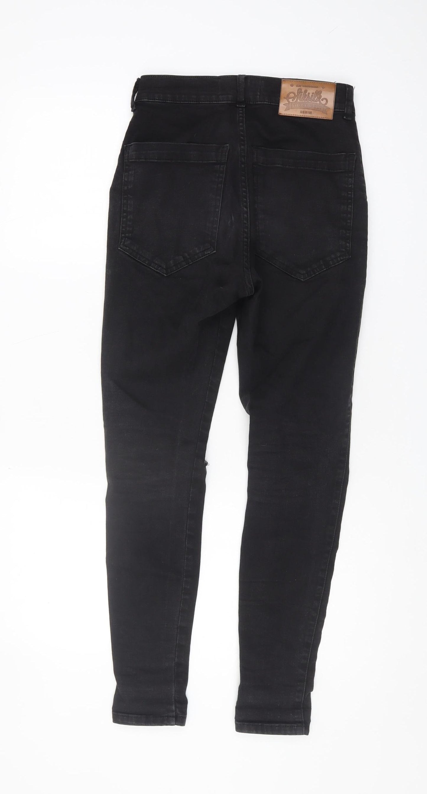 SikSilk Women's Black Skinny Distressed Jeans XS