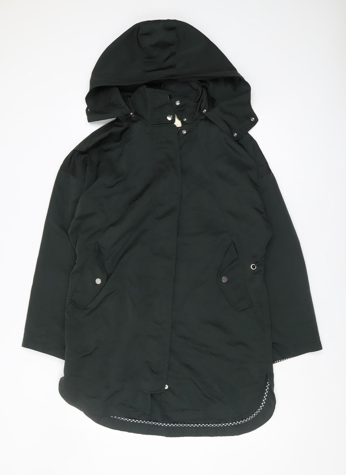 Zara Women's Black Parka Coat XS Hooded